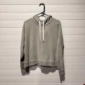 Vuori Halo Essential Hoodie Womens S Sage Green French Terry Pullover VW271